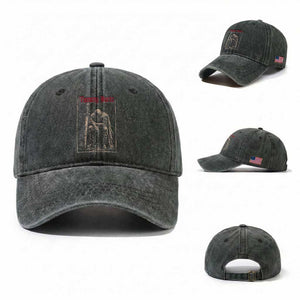 Tummy Hurts Washed Cotton Baseball Cap Funny Medieval Knight Dark Meme TS14 Washed Cap Universal Fit Dark Green Print Your Wear