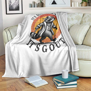 It's Not A Pimp Walk It's Gout Throw Blanket Funny Gout Dad Sarcastic Raccoon TS14 Print Your Wear