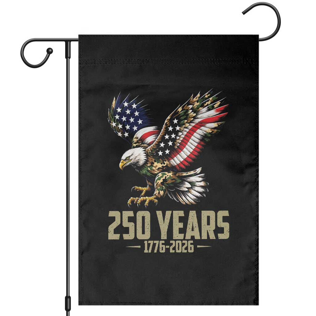 250 Years America Anniversary Garden Flag Military Eagle American Flag Camo TS14 Black Print Your Wear