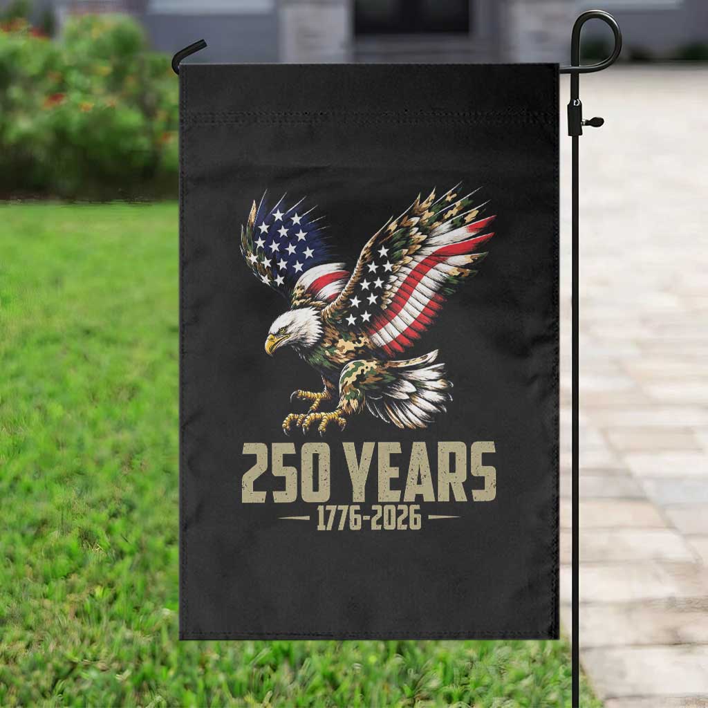 250 Years America Anniversary Garden Flag Military Eagle American Flag Camo TS14 Print Your Wear