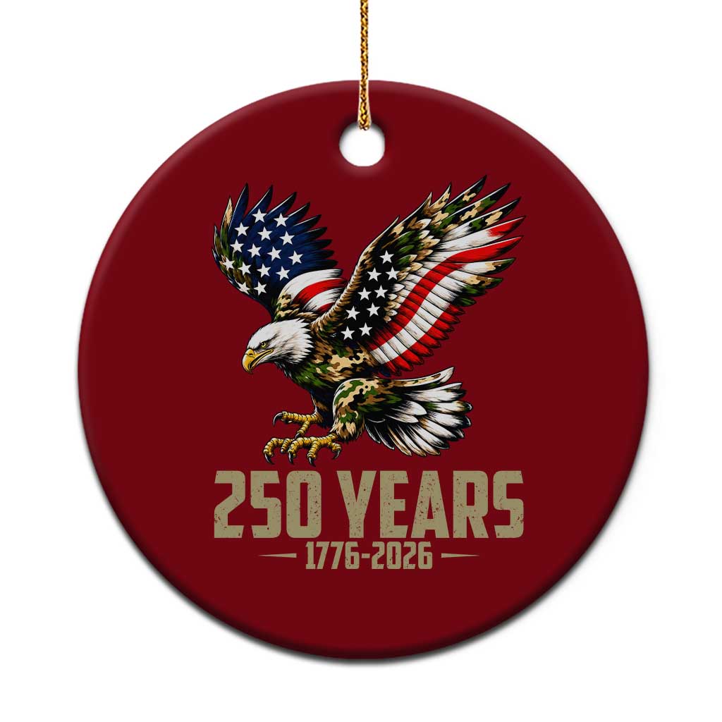 250 Years America Anniversary Ceramic Ornament Military Eagle American Flag Camo TS14 1pc Red Print Your Wear