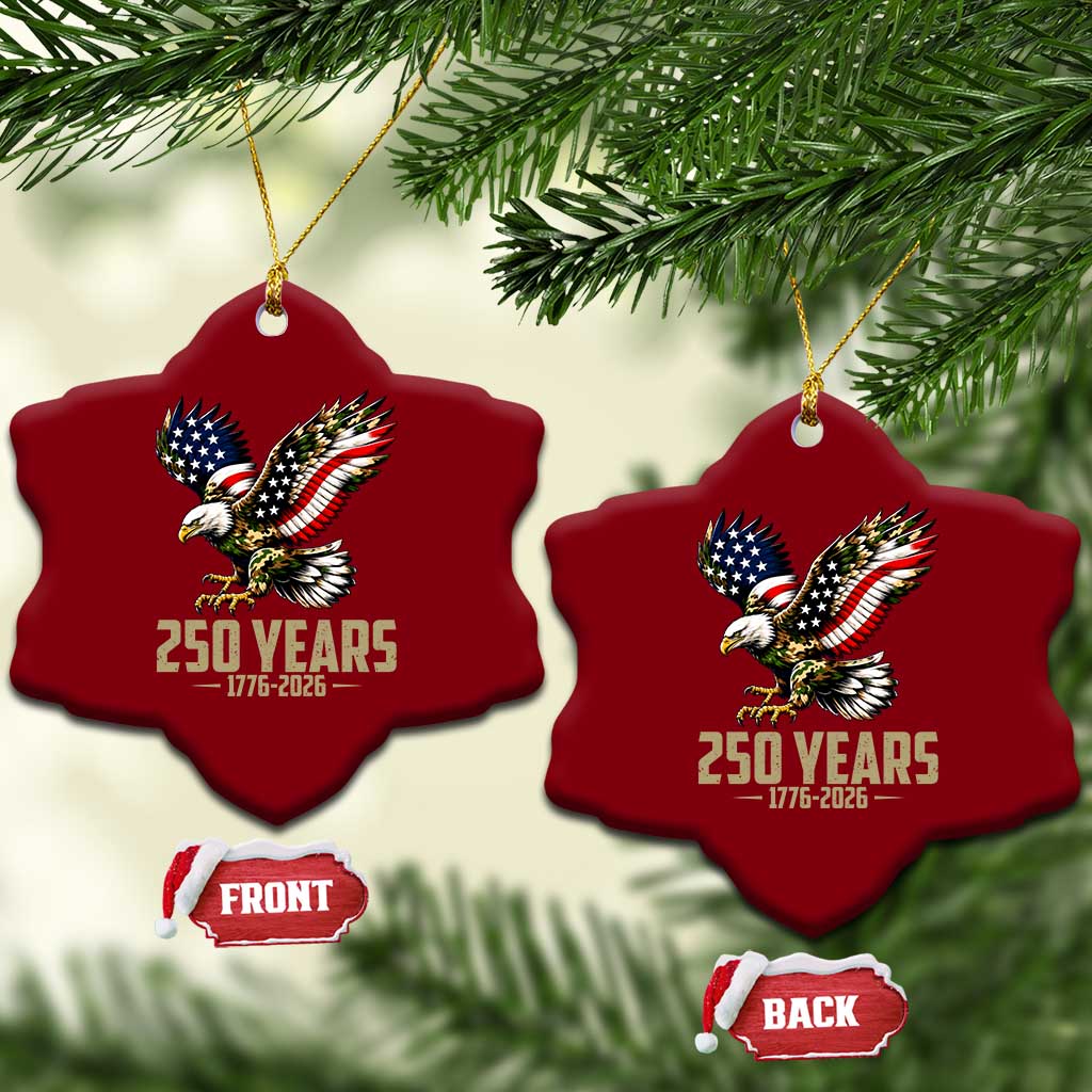 250 Years America Anniversary Ceramic Ornament Military Eagle American Flag Camo TS14 Print Your Wear