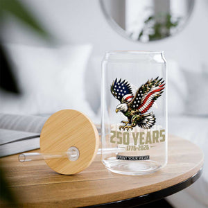 250 Years America Anniversary Glass Can Military Eagle American Flag Camo TS14 Print Your Wear