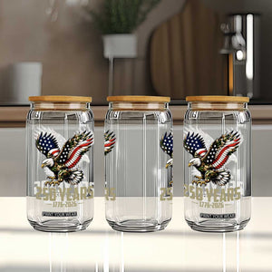250 Years America Anniversary Glass Can Military Eagle American Flag Camo TS14 Print Your Wear