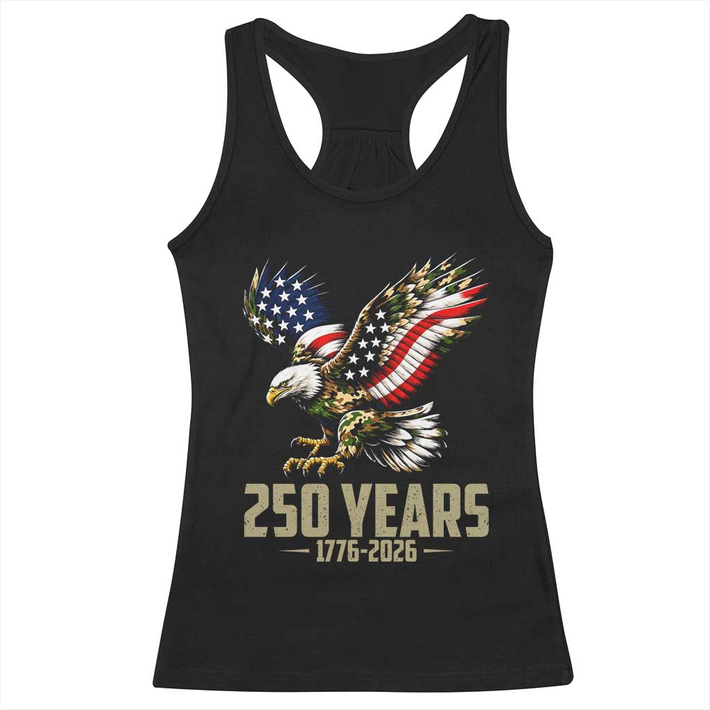 250 Years America Anniversary Racerback Tank Top Military Eagle American Flag Camo TS14 Black Print Your Wear