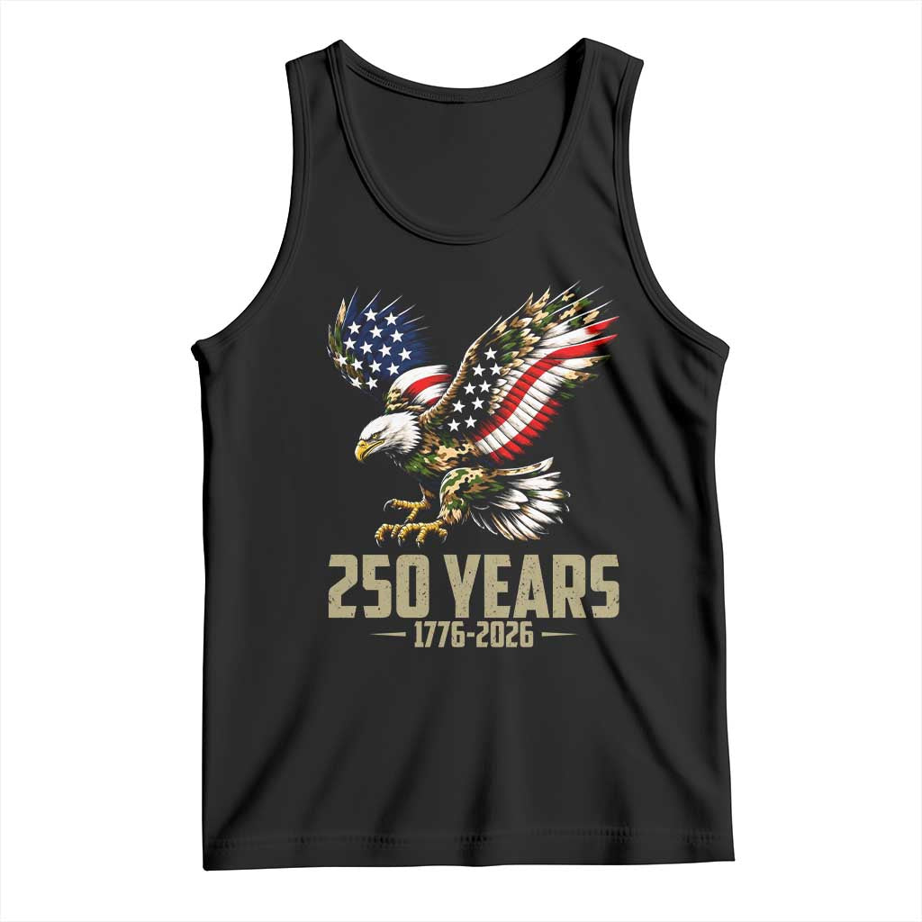 250 Years America Anniversary Tank Top Military Eagle American Flag Camo TS14 Black Print Your Wear
