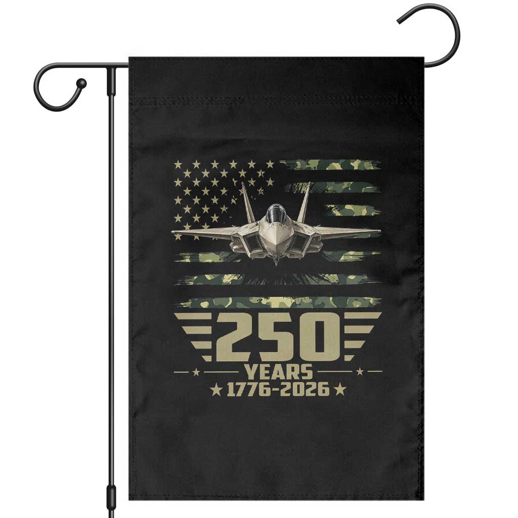 250 Years Anniversary Garden Flag Patriotic Jet Fighter US Flag Camo TS14 Black Print Your Wear
