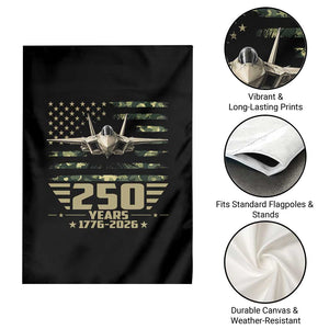 250 Years Anniversary Garden Flag Patriotic Jet Fighter US Flag Camo TS14 Print Your Wear