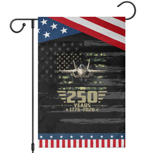 250 Years Anniversary Patriotic Garden Flag Jet Fighter US Flag Camo TS14 Distressed Black Blue Print Your Wear
