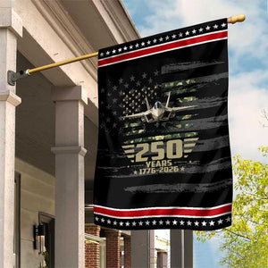 250 Years Anniversary Patriotic Garden Flag Jet Fighter US Flag Camo TS14 Distressed Black Red Print Your Wear