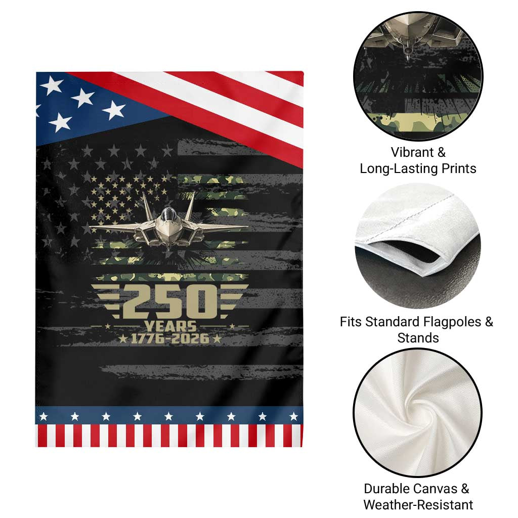 250 Years Anniversary Patriotic Garden Flag Jet Fighter US Flag Camo TS14 Print Your Wear