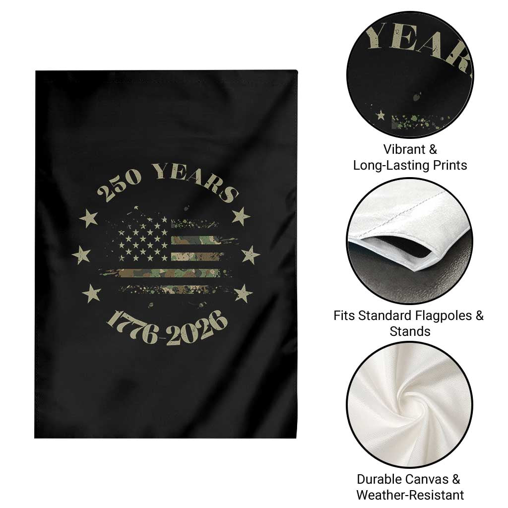 250 Years Anniversary Garden Flag Camo American Flag Independence Day TS14 Print Your Wear