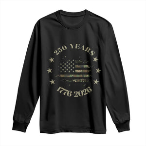 250 Years Anniversary Long Sleeve Shirt Camo American Flag Independence Day TS14 Black Print Your Wear