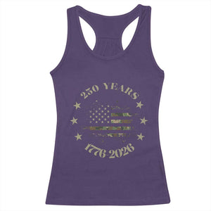 250 Years Anniversary Racerback Tank Top Camo American Flag Independence Day TS14 Purple Print Your Wear