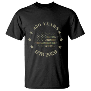 250 Years Anniversary T Shirt Camo American Flag Independence Day TS14 Black Print Your Wear