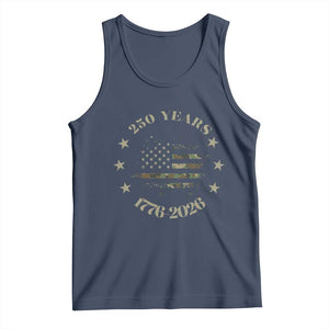 250 Years Anniversary Tank Top Camo American Flag Independence Day TS14 Navy Print Your Wear