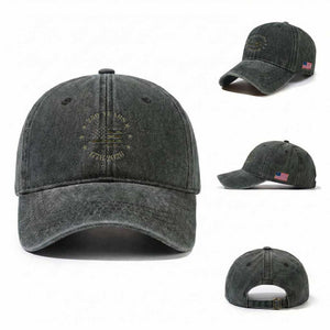 250 Years Anniversary Washed Cotton Baseball Cap Camo American Flag Independence Day TS14 Washed Cap Universal Fit Dark Green Print Your Wear