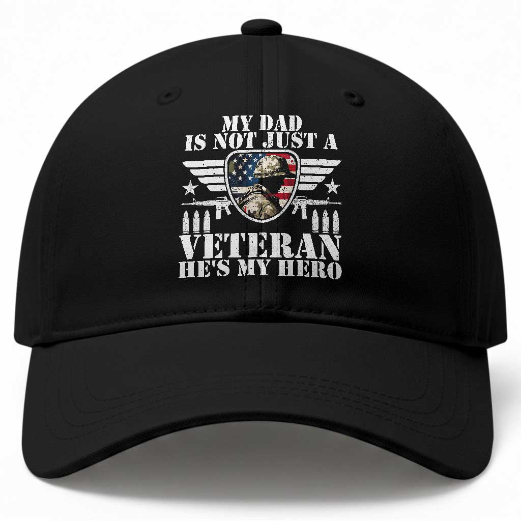 Military Family Veteran Support Baseball Cap My Papa US Veteran My Hero TS14 Print Your Wear