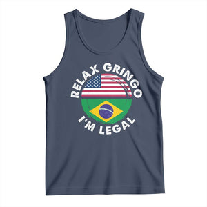 Relax Gringo I'm Legal Brazil Brazilian Immigrant Tank Top TS14 Navy Print Your Wear