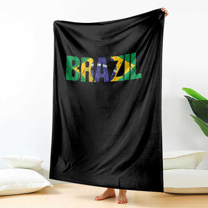 Brazil Brasil Flag Throw Blanket Vintage Distressed Brazil TS14 Print Your Wear