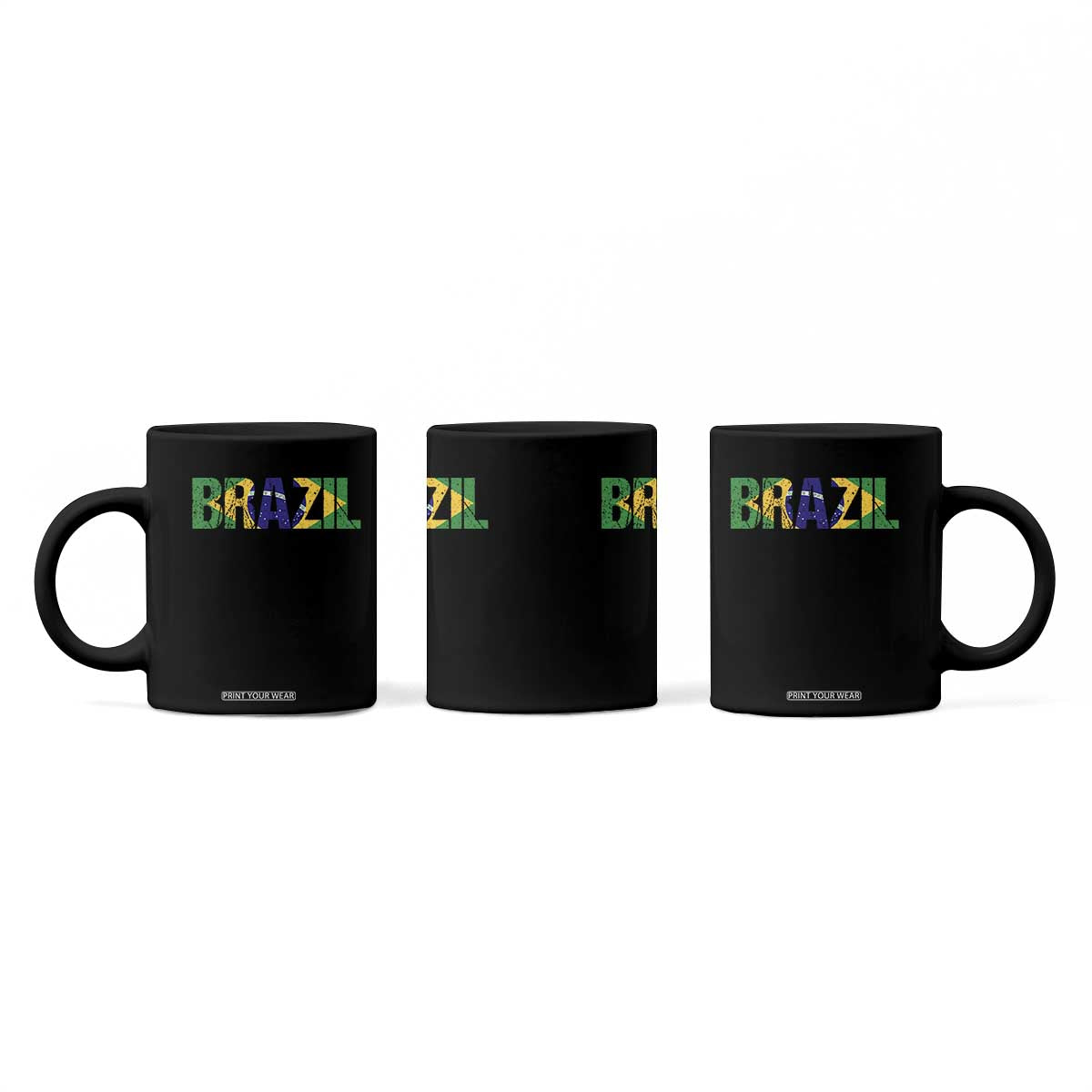 Brazil Brasil Flag Coffee Mug Vintage Distressed Brazil TS14 Print Your Wear
