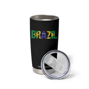 Brazil Brasil Flag Tumbler Cup Vintage Distressed Brazil TS14 Print Your Wear