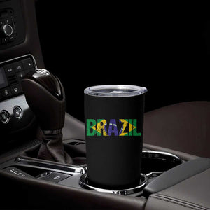Brazil Brasil Flag Tumbler Cup Vintage Distressed Brazil TS14 Print Your Wear