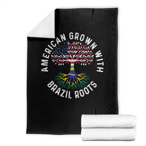 Brazilian Roots American Grown Tree Flag Throw Blanket TS14 Black Print Your Wear