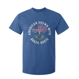 Brazilian Roots American Grown Tree Flag T Shirt For Kid TS14 Royal Blue Print Your Wear