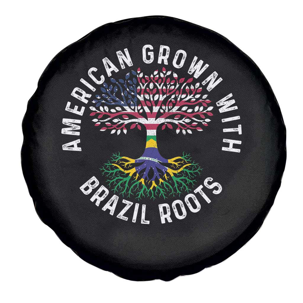 Brazilian Roots American Grown Tree Flag Spare Tire Cover TS14 Print Your Wear