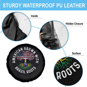 Brazilian Roots American Grown Tree Flag Spare Tire Cover TS14 Print Your Wear