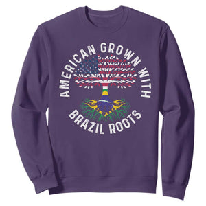 Brazilian Roots American Grown Tree Flag Sweatshirt TS14 Purple Print Your Wear