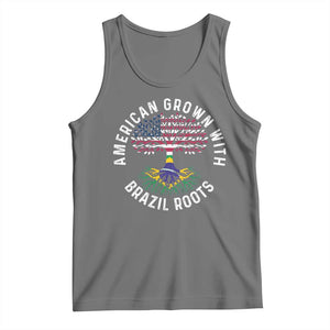 Brazilian Roots American Grown Tree Flag Tank Top TS14 Black Heather Print Your Wear