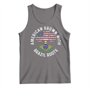 Brazilian Roots American Grown Tree Flag Tank Top TS14 Deep Heather Print Your Wear