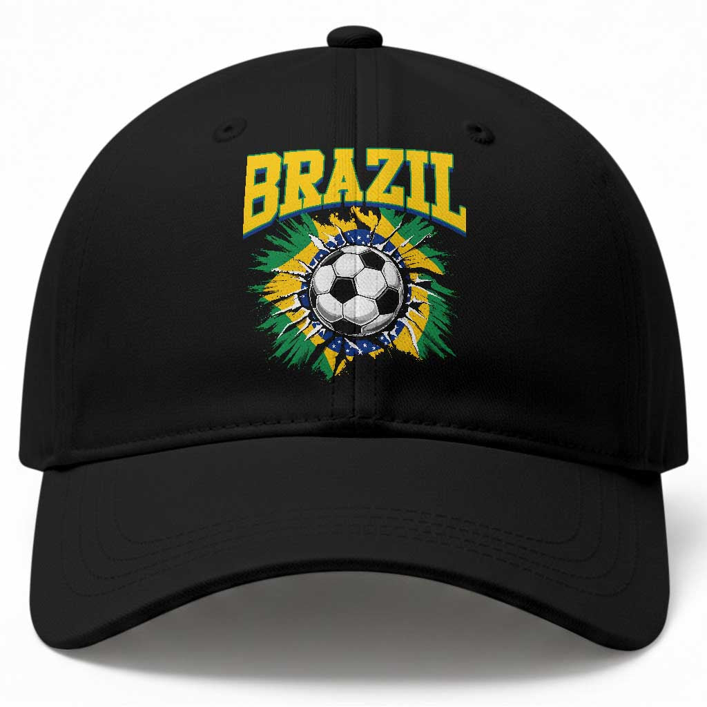 Brazil Soccer Fan Baseball Cap Brazilian Football Game Day Fan TS14 Print Your Wear
