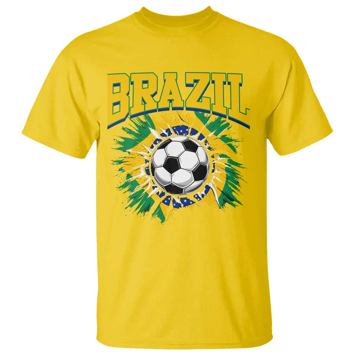 Brazil Soccer Fan T Shirt Brazilian Football Game Day Fan TS14 Daisy Print Your Wear