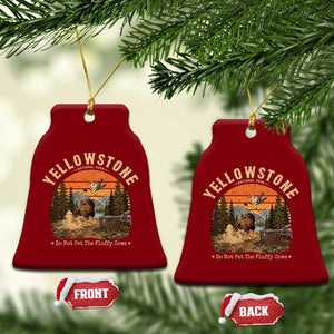Yellowstone Do Not Pet The Fluffy Cows Ceramic Ornament Funny Bison Meme Wildlife Lover Gift TS14 Print Your Wear