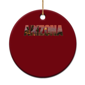 Arizona Photo Landscape Cactus Dessert Mountains Nature Ceramic Ornament TS14 1pc Red Print Your Wear