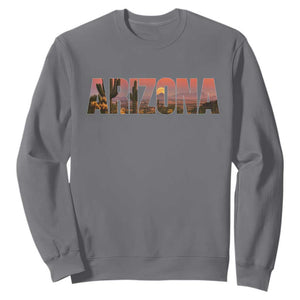 Arizona Photo Landscape Cactus Dessert Mountains Nature Sweatshirt TS14 Charcoal Print Your Wear