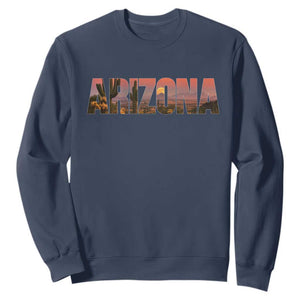 Arizona Photo Landscape Cactus Dessert Mountains Nature Sweatshirt TS14 Navy Print Your Wear