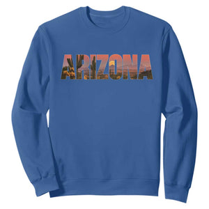 Arizona Photo Landscape Cactus Dessert Mountains Nature Sweatshirt TS14 Royal Blue Print Your Wear