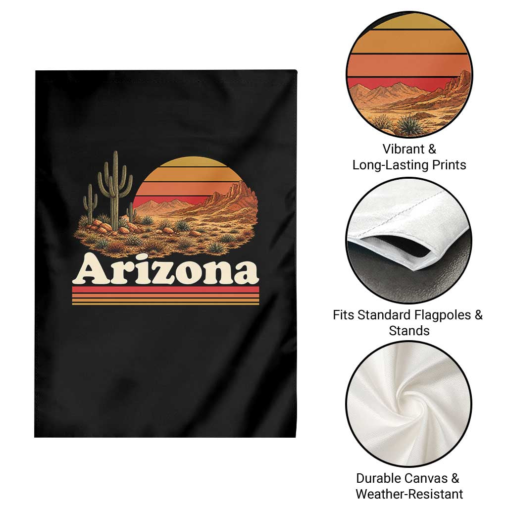 Arizona Desert Sunset Saguaro Cactus Mountains Nature Lover Garden Flag TS14 Print Your Wear