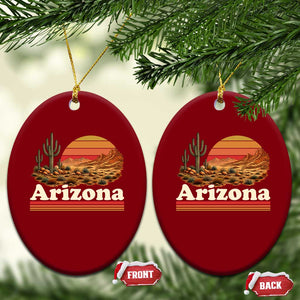 Arizona Desert Sunset Saguaro Cactus Mountains Nature Lover Ceramic Ornament TS14 Print Your Wear