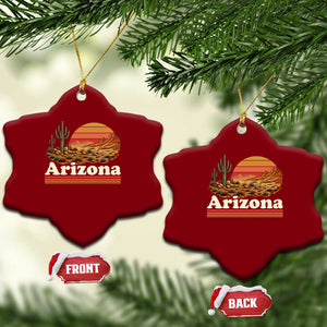 Arizona Desert Sunset Saguaro Cactus Mountains Nature Lover Ceramic Ornament TS14 Print Your Wear