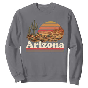 Arizona Desert Sunset Saguaro Cactus Mountains Nature Lover Sweatshirt TS14 Charcoal Print Your Wear