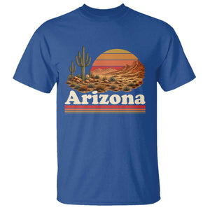 Arizona Desert Sunset Saguaro Cactus Mountains Nature Lover T Shirt TS14 Royal Blue Print Your Wear