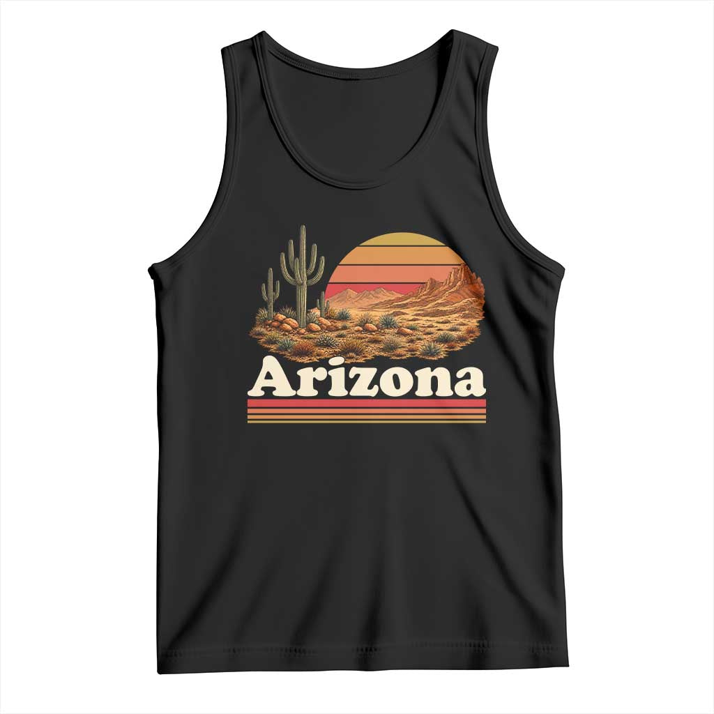 Arizona Desert Sunset Saguaro Cactus Mountains Nature Lover Tank Top TS14 Black Print Your Wear