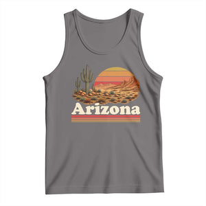 Arizona Desert Sunset Saguaro Cactus Mountains Nature Lover Tank Top TS14 Deep Heather Print Your Wear