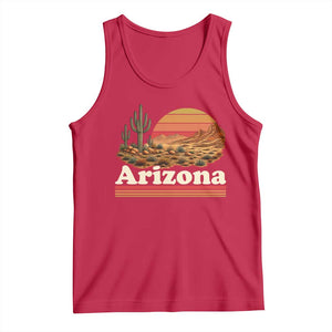 Arizona Desert Sunset Saguaro Cactus Mountains Nature Lover Tank Top TS14 Red Print Your Wear