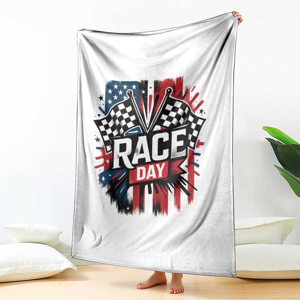 Checkered Flag Racing Throw Blanket Race Day Team Lover TS14 Print Your Wear